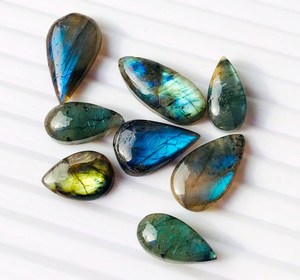 Cabochon de Labradorite Flashy Bleu Lot de pierres précieuses en vrac Pierres polies de 97 carats - Product Image 5