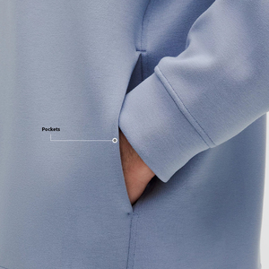 Moda personalizada urbana hombres Casual ligero manga larga polar pulóver sudadera sudaderas con capucha para hombres - Product Image 2