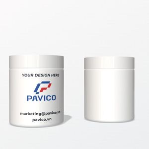 Pavico Vietnam Pot cosmétique en HDPE rond de 50ml conçu sur mesure avec emballage en plastique à couvercle Matériau de base Couleur par Pavico Vietnam pour crème - Product Image 1