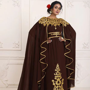 Modern Moroccan Islamic <b>Kaftan</b> <b>for</b> <b>Women</b> Long Floor-Length Beach Dress with Breathyable Long Sleeve ODM Supply - Product Image 1