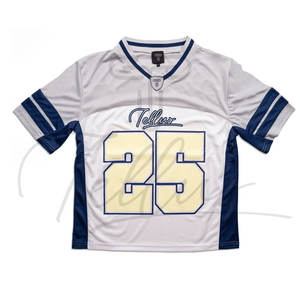 Latest Design American <b>Football</b> Polyester Jersey New Style Quick Dry Short Sleeve Uniform for Youth with Logo - Product Image 3