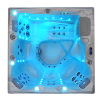 Nouvelle salle de bain de luxe hydromassage 5 personnes 2M Baignoire de massage Baignoire à remous autoportante en acrylique pour baignoire de jardin