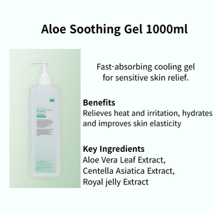 Korean <b>Aloe</b> <b>Vera</b> Face Cleansing <b>Gel</b> 1000ml Large Volume OEM Skincare for Salon & Home Use - Product Image 2