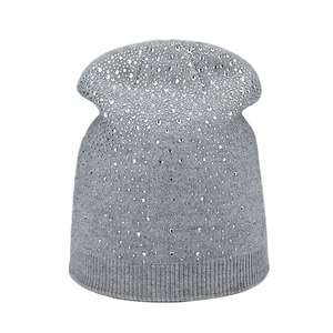 Bonnet en tricot avec strass, chapeau personnalisé avec crâne, design diamant OEM, unisexe - Product Image 6
