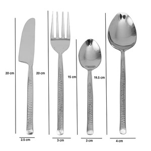 Modern Edge Stainless <b>Flatware</b> Classic Stainless Steel <b>Flatware</b> <b>Set</b> Polished Finished and Premium Quality Chic - Product Image 4