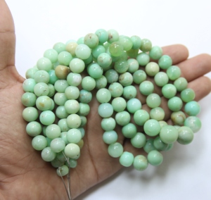ลูกปัดกลมสีธรรมชาติ9X11MM พลอยสีเขียวขนาด15นิ้วโดยประมาณสำหรับการทำเครื่องประดับ - Product Image 2