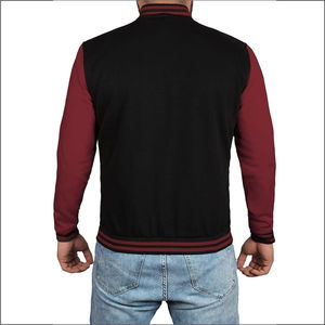 Varsity Baseball Team Chaquetas de abrigo Nuevo diseño Lana Stand Collar Bordado Botón Varsity Chaqueta para hombres - Product Image 3