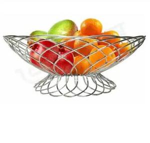 Panier à fruits décoratif de qualité supérieure, fait à la main, en fil métallique, pour la cuisine - Product Image 1