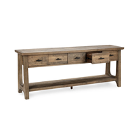 Table Console moderne en bois massif Timberline 7 Console d'appoint d'entrée pour salon convertible pour villa ou hôtel