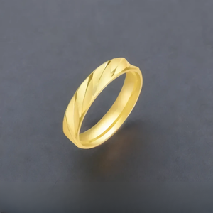 14K Gold <b>Couple</b> <b>Rings</b> 5.20 Grams Elegant Band Design - Product Image 2