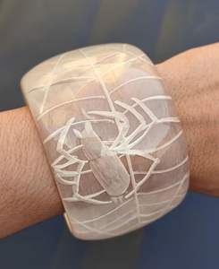 Cuentas de joyería resina acrílico pulsera brazalete exagerado deslumbrante Multicolor ancho Irregular cuadrado acrílico pulseras para - Product Image 5