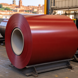 Bobine d'acier prélaqué PPGI couleur SMP RAL 3009 Rouge Oxyde pour toiture et <span class=keywords><strong>gouttière</strong></span> modernes en Espagne - Product Image 1