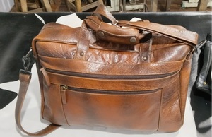 Maletín de Cuero Genuino Vintage para Portátil, con Correa para el Hombro, Múltiples Bolsillos, para Oficina, Viajes, para Hombre - Product Image 3