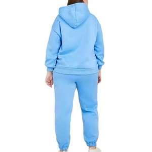 Conjunto Deportivo Unisex de Invierno de 2 Piezas, Chándal con Logotipo Personalizado, Diseño Sólido, Largo Completo, 100% Algodón, Transpirable y de Secado Rápido - Product Image 3