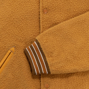 Chaqueta Varsity de Forro Polar para Hombre HMS, Cuello Redondo, Cierre de Cremallera, Bolsillos Dobles, Estilo Casual para Primavera, Corte Regular, Poliéster/Algodón - Product Image 3