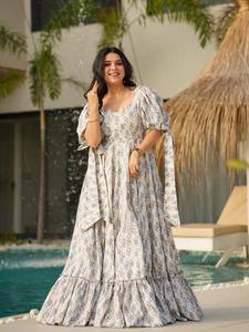 ชุดคุर्ตาผ้าฝ้ายพิมพ์ลายดิจิทัล สไตล์บอลลีวูด สำหรับงานแต่งงานฤดูหนาวแบบอินเดีย-ปากีสถาน  สวยงาม หรูหรา เหมาะสำหรับงานปาร์ตี้และงานพิธีต่างๆ สวมใส่สบายๆ - Product Image 5