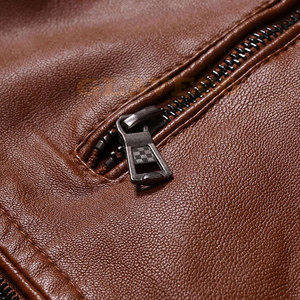 Chaquetas de cuero para hombre de fábrica de Pakistán chaqueta de cuero negro genuino para hombre/chaquetas de cuero de Pakistán personalizadas - Product Image 5