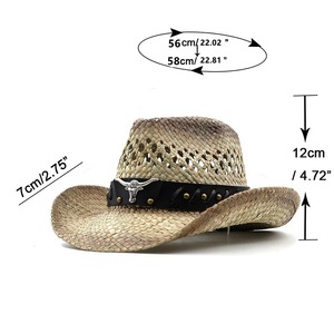 Sombrero de Jazz de mediana edad y ancianos Sombrero de lino de playa para hombres y mujeres Sombrero de protección solar para exteriores de primavera y verano - Product Image 2
