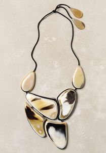 MATERIALES Recién llegado Collar de cuerno de buey de búfalo Estilo animal pulido Joyería de hueso Cuentas de diseño NATURAL Mujeres Niñas Regalos de boda - Product Image 5