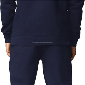 Ensembles de survêtements sportifs personnalisés de haute qualité en gros, style décontracté, 100% coton, survêtement pour hommes, à capuche, motif uni - pour l'hiver - Product Image 4