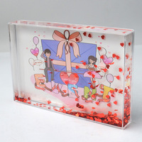 Cadre flottant 4x6 en gros pour cadeaux de Noël - Fabricant - Cadre photo en acrylique avec paillettes colorées et eau