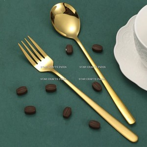 La mejor calidad alimentaria, esmalte real de alta calidad, cubiertos coloridos para boda, acero inoxidable, oro 304, 10 Uds., juego de cubiertos, Apto para lavavajillas - Product Image 6