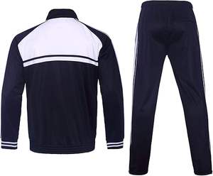 Survêtements surdimensionnés personnalisés, imprimés avec broderie lavée et fermeture éclair Streetwear ensemble de survêtements en coton pour hommes - Product Image 2