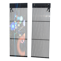 Écran LED modulaire mince à grille LED haute transparence pour mur d'affichage commercial extérieur