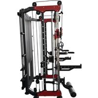 Équipement de musculation commercial multifonctionnel : Rack de squat et machine Smith pour entraînement complet