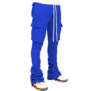 Customized American Trousers Cargo Pants Manufacturer <b>Stacked</b> Oversized Baggy Straight Wide Leg Sweatpants for Men's - Product Image 2