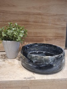 Tazón para servir de resina moderno, material ligero no tóxico con acabado suave para uso multiusos, disponible para cantidades a granel - Product Image 2