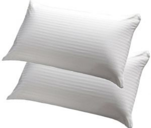 Oreillers d'hôtel rectangulaires en satin blanc 100 % coton de qualité supérieure, anti-bactériens, écologiques, à garnissage épais, lavables en machine, vente en gros - Product Image 1