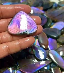 อัญมณีลาบราดอไรต์สีม่วงแบบหลวมสำหรับทำเครื่องประดับอินเดีย - Product Image 4