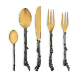 Recién llegado, juego de cubiertos de estilo Vintage Oriental y artesano de diseñador, cubiertos sostenibles para bodas, eventos navideños - Product Image 5