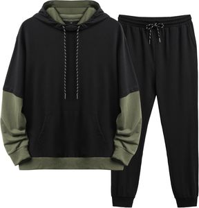 Ensemble de survêtement unisexe de haute qualité en coton 100% pour l'automne, taille XL, décontracté, sport, jogging, manches longues, 2 pièces, fitness, grande taille, vente en gros - Product Image 1