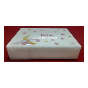 Nouvelle étoile Design blanc marbre rose nacre incrustation boîtes à bijoux forme Rectangle utilisé pour l'emballage et les cadeaux de bijoux - Product Image 2