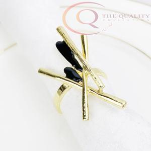 Anneaux de serviette en aluminium de luxe modernes pour la décoration de table de mariage avec un design écologique - Product Image 3