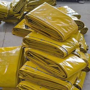 Vente en gros de tissu de bâche en PE imperméable de taille GSM de style uni pour le camping en plein air et l'utilisation industrielle - Product Image 1