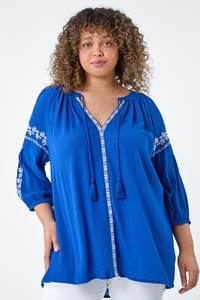 Blusa estilo Vyshyvanka de algodón étnico bohemio para mujer, XS vestido de lino, blusa informal de verano, patrón tejido bordado, campana - Product Image 3