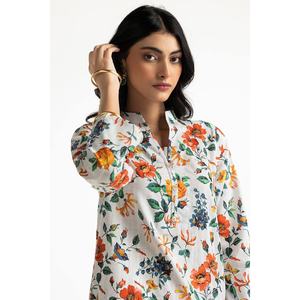 Conjunto coordinado de mujer con estampado multi-dobby en tela satinada - Product Image 6