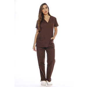 Uniformes Médicos Personalizados de Alta Calidad para Doctoras y Enfermeras, Traje de Trabajo para Mujer, Ropa Médica de Spandex/Poliéster, Venta al Por Mayor - Product Image 1