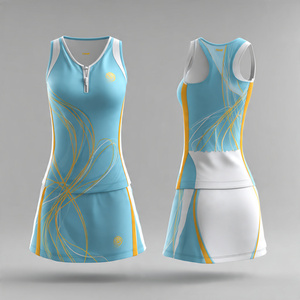 Custom Netball Uniforms Teamwear Sublimation <b>Heat</b> Transfer Women Netball Dresses 100% Polyester Netball Uniform - Product Image 1