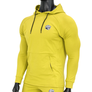 Chándal de poliéster de dos piezas con diseño de chaqueta con cremallera con capucha Patrón sólido y paneles de contraste - Product Image 5