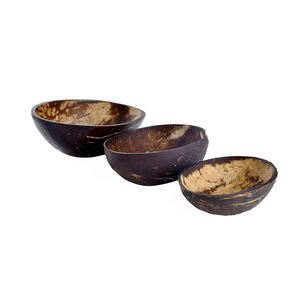 Cuenco de madera desechable de calidad superior Vajilla de cáscara de coco Fruta Postre Ensaladas Fiestas de diseño moderno - Product Image 3