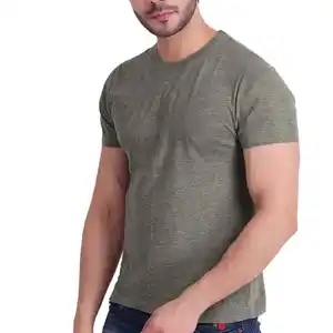 T-shirt da uomo in cotone su misura in fibra di bambù di alta qualità da Pakistan t-shirt da uomo per uomo