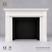 Contour de Cheminée en Pierre Naturelle Ornée de Style Victorien Personnalisé pour Villa, Hôtel, Salon Résidentiel – Décoration de Cheminée en Marbre