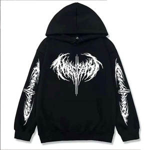 Sudadera con capucha de lana de algodón de peso pesado para hombre con estampado de logotipo personalizado - Product Image 6