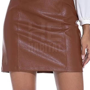 Jupes mini en cuir véritable tendance pour femmes, tissu léger, design tendance, adaptées à un usage quotidien - Product Image 6