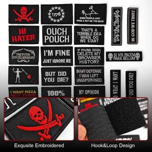 Patch de broderie à crochet et boucle drôle étiquettes de vêtement patchs de mode pour vêtements et gilets avec sacs à dos tactiques velcro chapeau personnalisé - Product Image 2