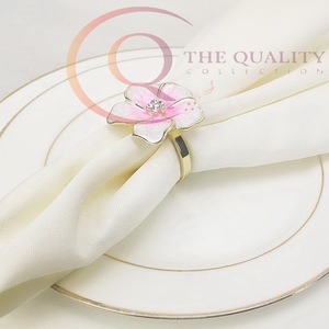 Anneaux de serviette en métal de qualité supérieure, écologiques, pour tables de mariage modernes, hôtellerie professionnelle - Product Image 2